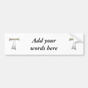 Adesivo Para Carro Franciscan Tau Cross Peace e Good Silver & Dourado