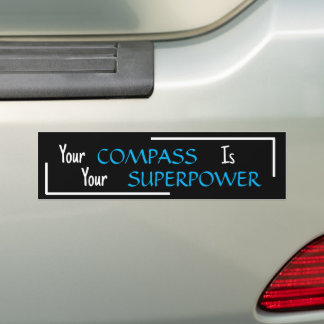 Adesivo Para Carro Frase "Seu Compass É Seu Superpoder"