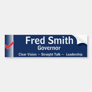 Adesivo Para Carro Fred Smith para o governador