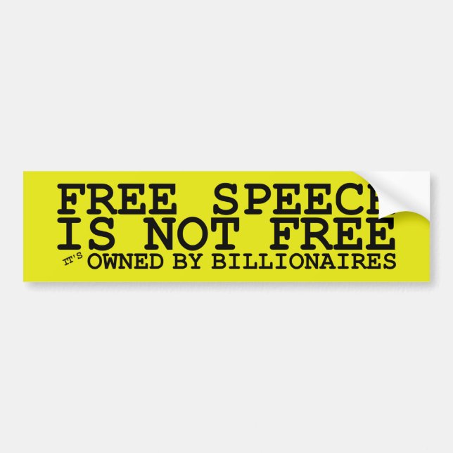 Adesivo Para Carro Free Speech Is Not Free (Frente)