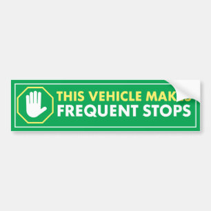 ADESIVO PARA CARRO FREQÜENTE O CUIDADO VERDE DAS PARADAS QUE ADVERTE