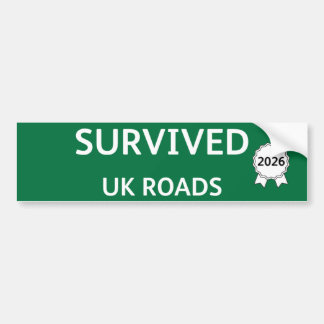 Adesivo Para Carro Fun Pothole Bumper Sticker SURVIVED UK ROADS 2026