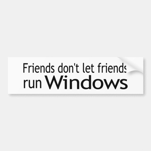 Adesivo Para Carro Funcionamento Windows dos amigos (Frente)