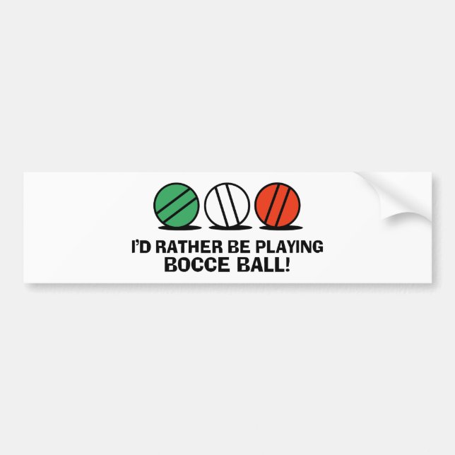 Adesivo Para Carro Funny Bocce Ball (Frente)