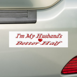 Adesivo Para Carro Funny Love Husband cita texto vermelho