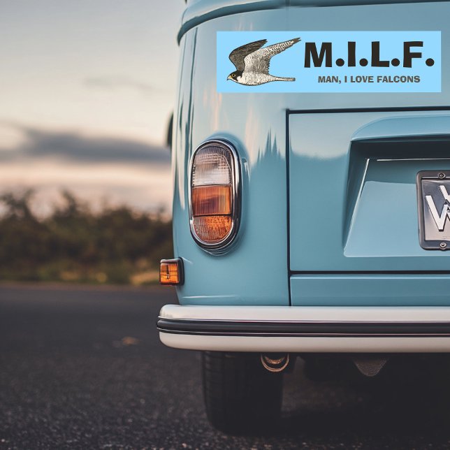 Adesivo Para Carro FUNNY MILF - Ilustração do Lápis de Falcão Peregri (Peregrine Falcon Pencil Illustration FUNNY MILF Bumper Sticker
)