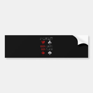 Adesivo Para Carro Funny Poker Poker 100% De Competência E 50% De