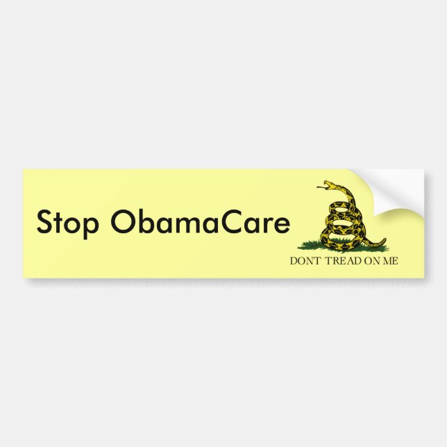 Adesivo Para Carro Gadsden_flag_White, parada ObamaCare (Frente)
