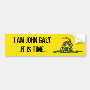 Adesivo Para Carro Gadsden John Galt é tempo
