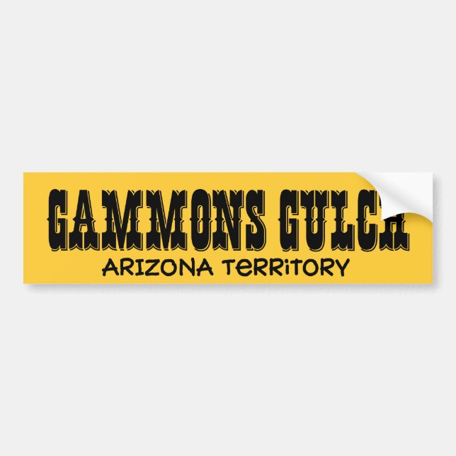 Adesivo Para Carro Gammons Gulch Movie Set Bumper Sticker (Frente)