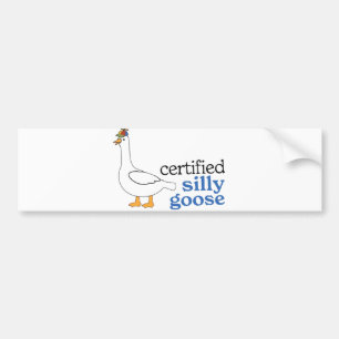 Adesivo Para Carro Ganso Bobo Certificado Com Chapéu Adorável de Héli