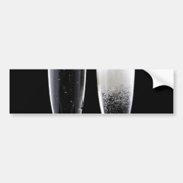 Adesivo Para Carro Garrafa branca-negra de champanhe Fluxos Óculos Fe