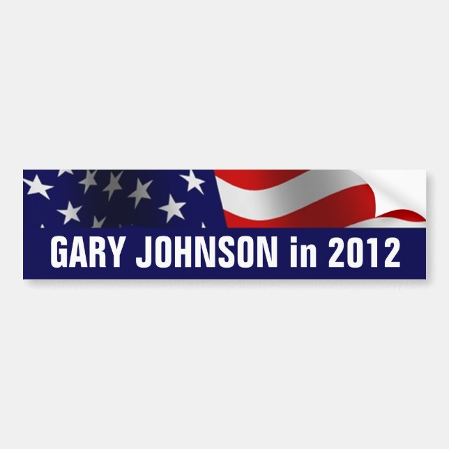 Adesivo Para Carro Gary Johnson em 2012 (Frente)