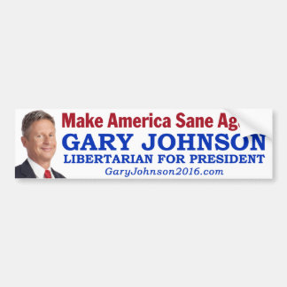 Adesivo Para Carro Gary Johnson - "faça América sã outra vez! "