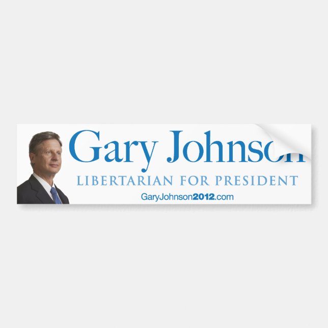 Adesivo Para Carro Gary Johnson para o presidente (Frente)