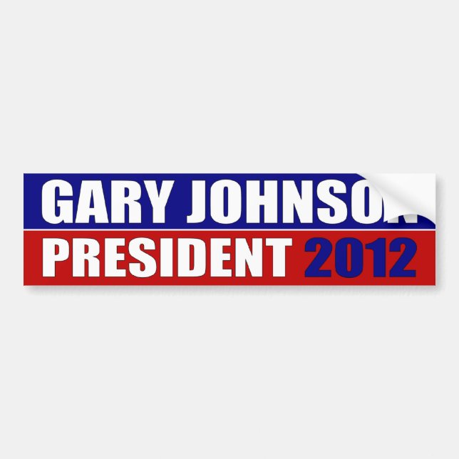 Adesivo Para Carro Gary Johnson para o presidente (Frente)