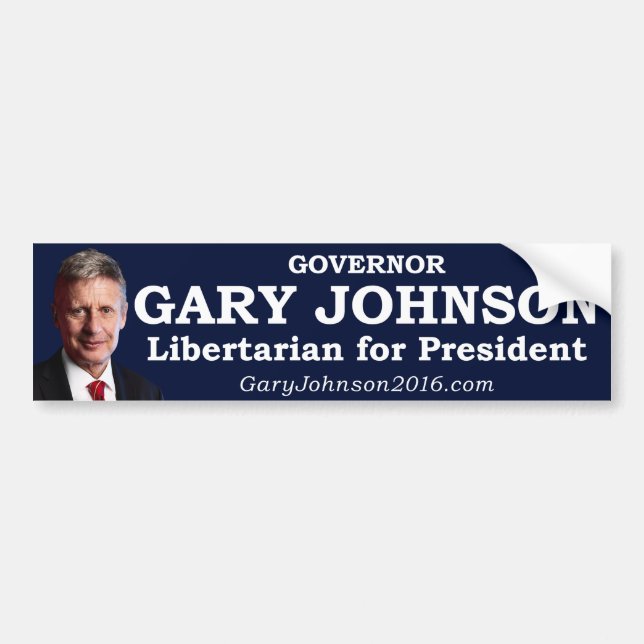 Adesivo Para Carro Gary Johnson para o presidente (Frente)