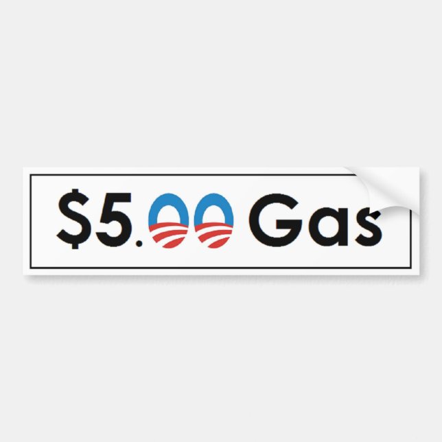 Adesivo Para Carro Gás de $5 Obama (Frente)