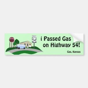 Adesivo Para Carro Gás passado na estrada 54