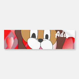 Adesivo Para Carro Gatinho Gato Cachorro Adotar Bumper Sticker