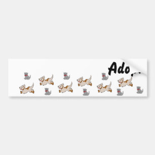 Adesivo Para Carro Gatinho Gato Cachorro Adotar Bumper Sticker