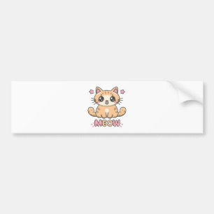 Adesivo Para Carro gato fofo mia