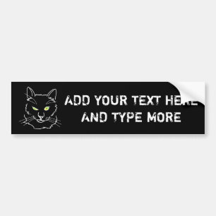 Adesivo Para Carro Gato Negro Engraçado