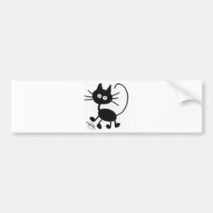 Adesivo Para Carro Gato preto dos desenhos animados