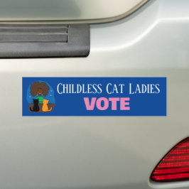 Adesivo Para Carro Gato Sem Filhos Votar Bumper Sticker