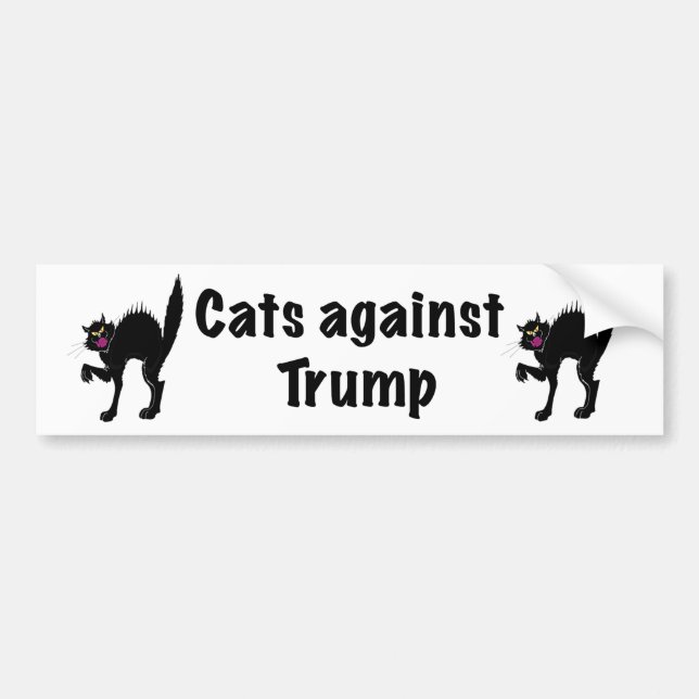 Adesivo Para Carro Gatos contra Trump (Frente)