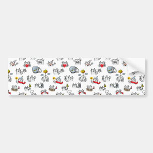 Adesivo Para Carro Gatos engraçados, leite e magia.
