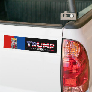 Adesivo Para Carro Gatos Para Trump 2024 Vance Trump Red Blue