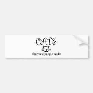 Adesivo Para Carro Gatos, porque pessoas são uma droga