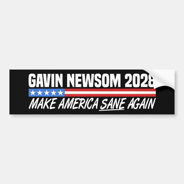 Adesivo Para Carro Gavin Newsom Para Presidente 2028 (Frente)