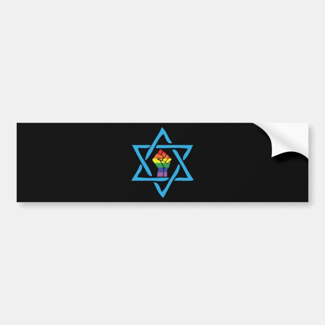 Adesivo Para Carro Gay Black Jewish (Frente)