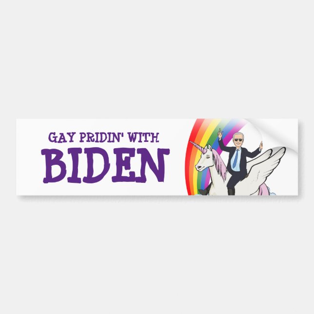 ADESIVO PARA CARRO GAY PRIDIN' COM BIDEN (Frente)
