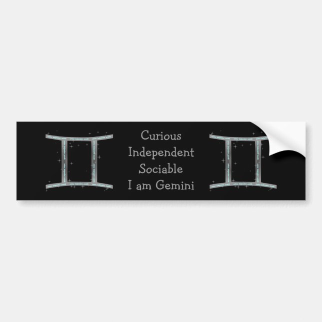 Adesivo Para Carro Gemini Bumper Sticker (Frente)