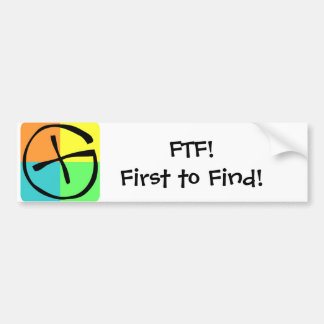 Adesivo Para Carro Geocaching FTF - Bumpersticker