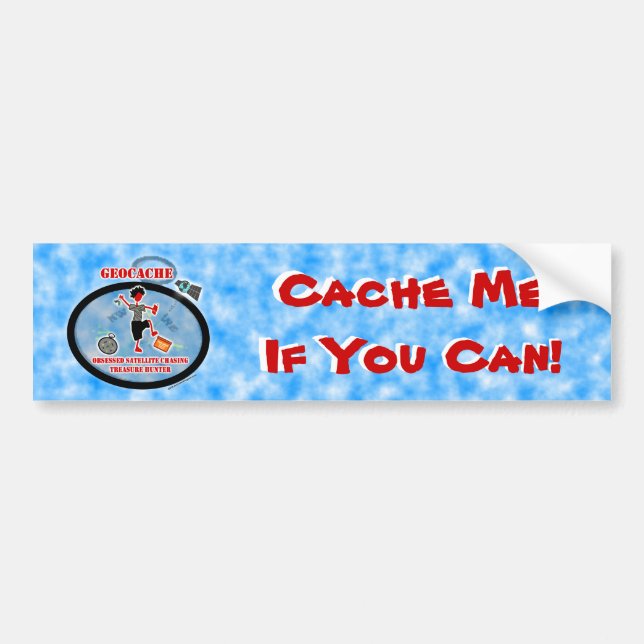 Adesivo Para Carro Geocaching obcecou o satélite (Frente)