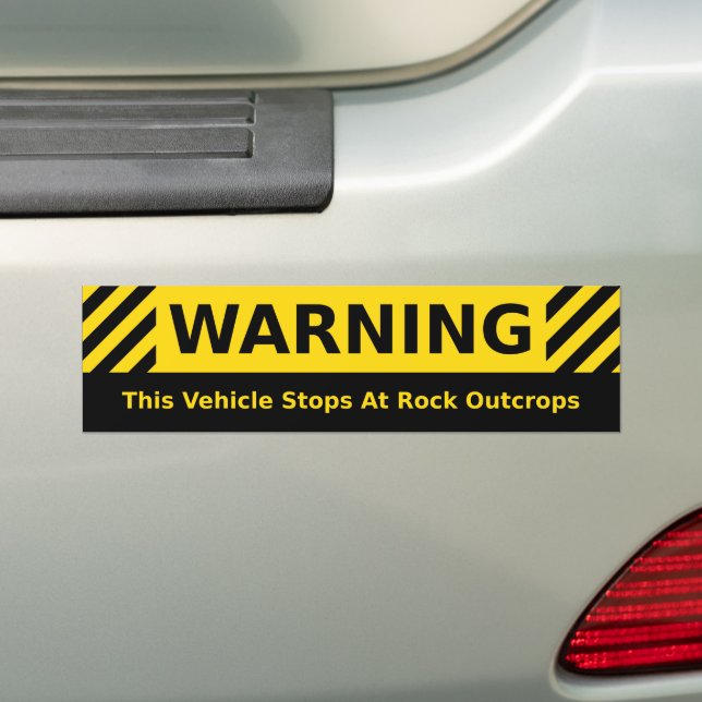 Adesivo Para Carro Geologia Humor Bumper Sticker (No carro)