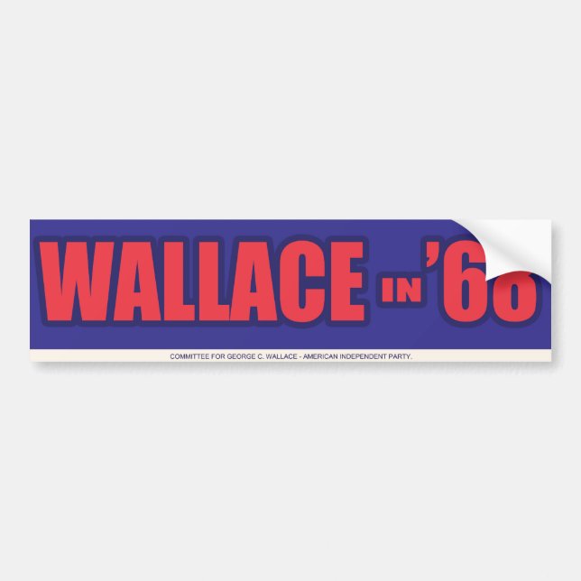 Adesivo Para Carro George 1968 Wallace "Wallace em 68" autocolante no (Frente)