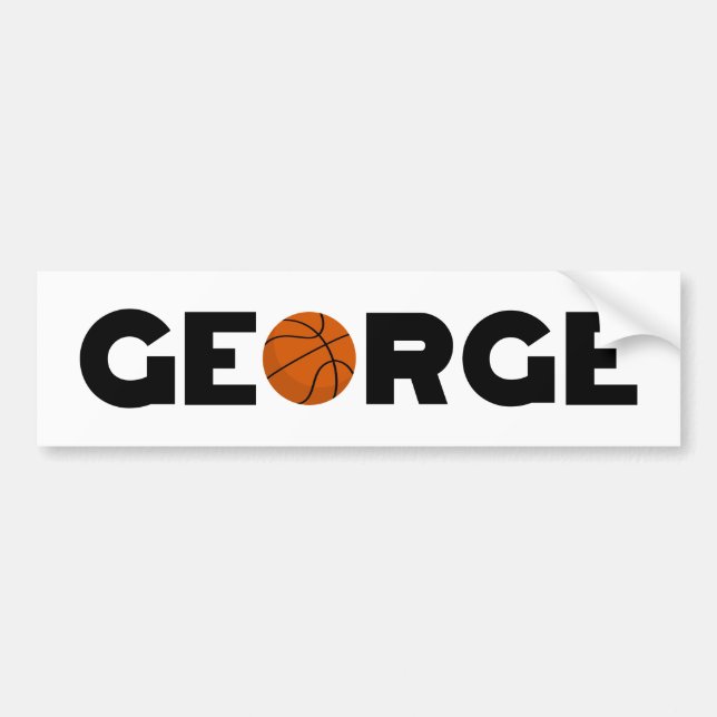 Adesivo Para Carro George Basball Bumper Sticker (Frente)