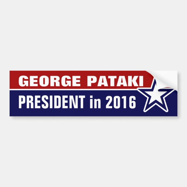 Adesivo Para Carro George Pataki em 2016 (Frente)