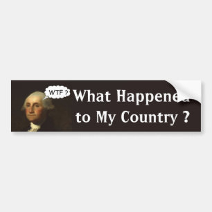 Adesivo Para Carro George Washington que gira em sua sepultura