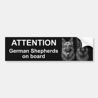 Adesivo Para Carro German shepherd na etiqueta do conselho