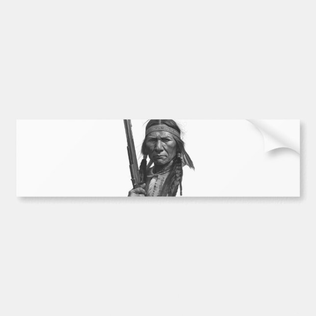 Adesivo Para Carro Geronimo Preto e Branco (Frente)