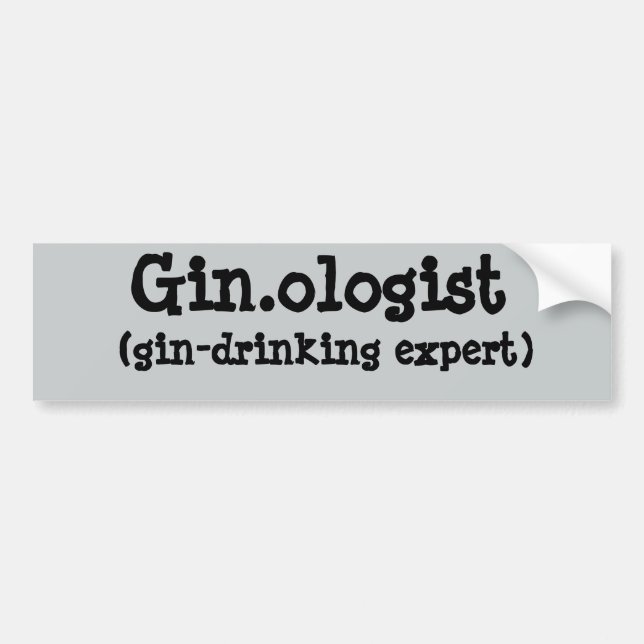 Adesivo Para Carro Gin.ologista Bumper Sticker (Frente)