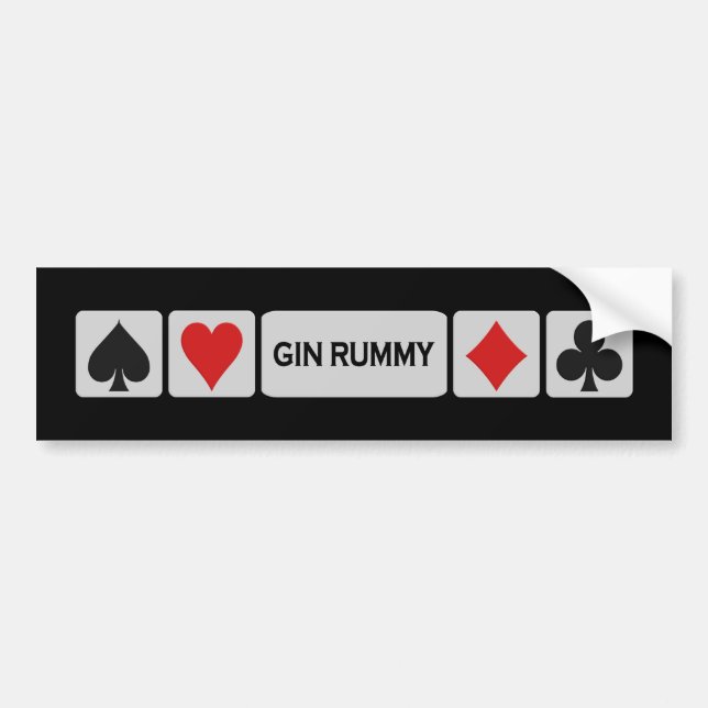Adesivo Para Carro Gin Rummy para-choques (Frente)