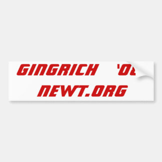 Adesivo Para Carro Gingrich   '08 Newt.Org