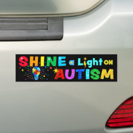 Adesivo Para Carro GIRAR uma Luz no AUTISM